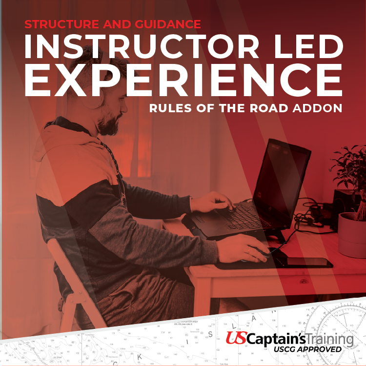 US Captain's Training Rules of the Road Exam Module with live web conference led by a USCG-approved instructor.