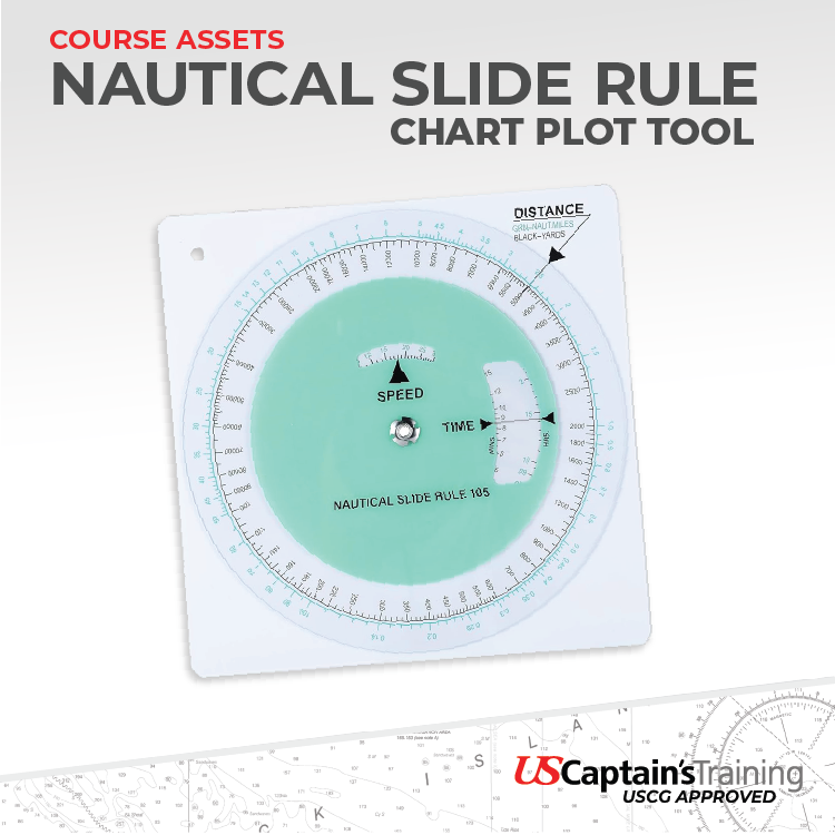 Nautical slide rule for USCG Captains License course navigation training