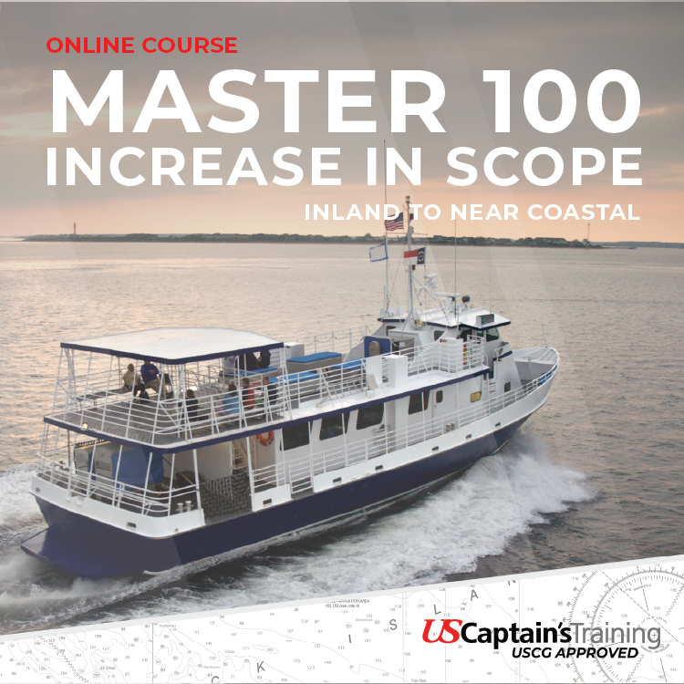 USCG Master 100 Ton Near Coastal scope increase course