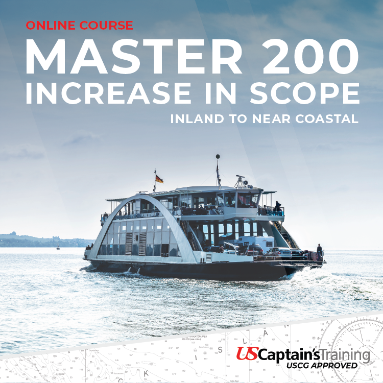 USCG Master 200 Ton Near Coastal increase in scope course
