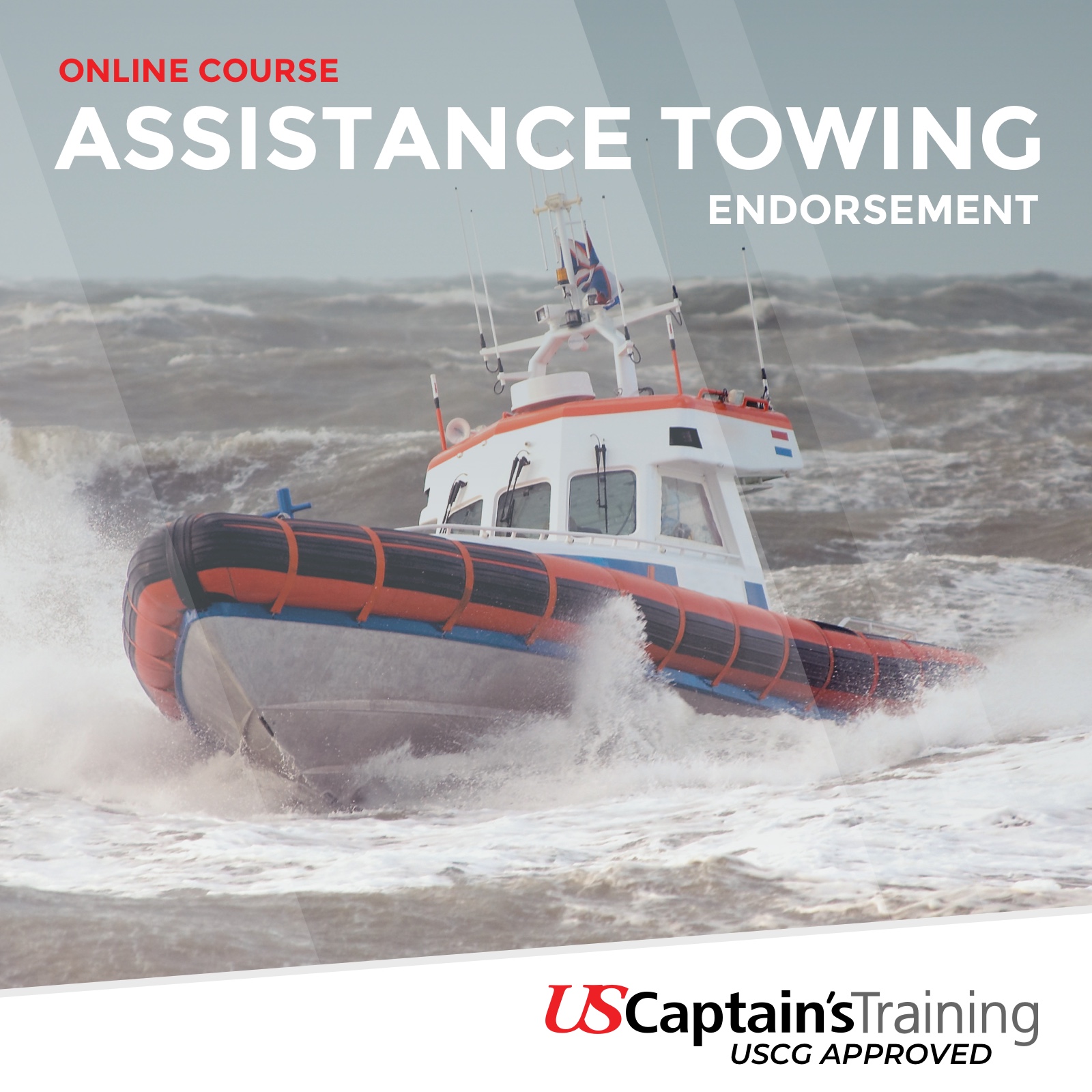 Captain's License Online Course & Exam from US Captain's Training - Assistance Towing Endorsement