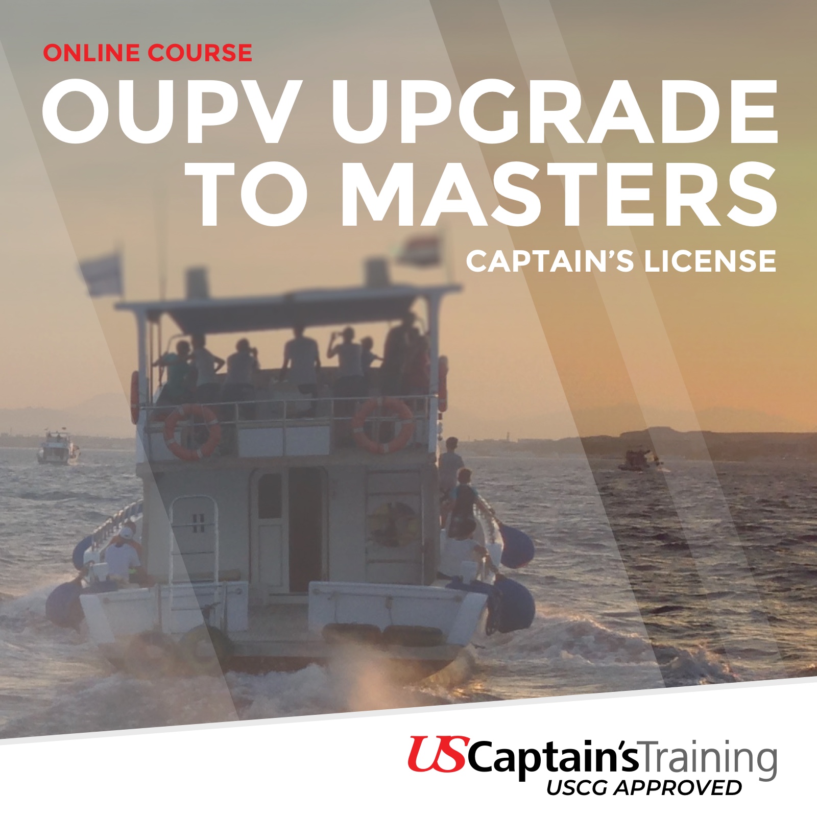 Captain's License Online Course & Exam from US Captain's Training - OUPV Upgrade to Masters